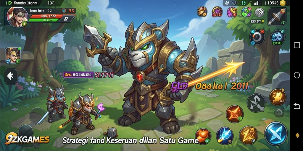Tampilan gameplay strategis yang menakjubkan di 9ZKGAMES.