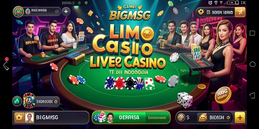 Tampilan gameplay Live Casino yang mendebarkan di BIGMSG.