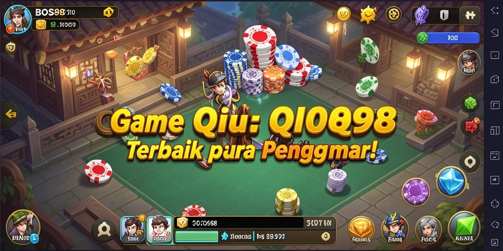 Screenshot utama BOS898 menampilkan aksi seru gameplay QiuQiu.