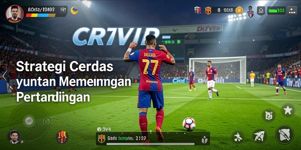 Screenshot menunjukkan aksi strategis di dalam game CR7VIP.