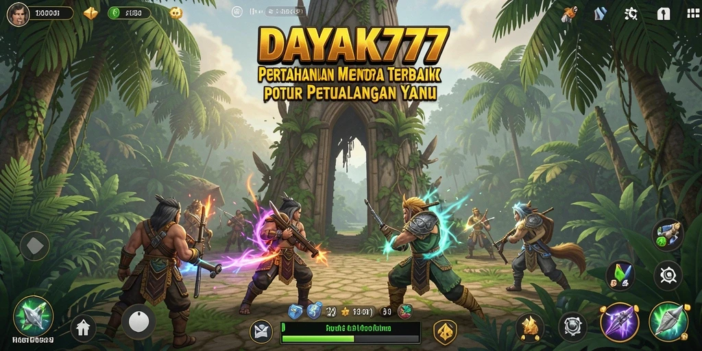 Tampilan gameplay mendebarkan di DAYAK777 dengan menara strategis dan musuh menyerang.