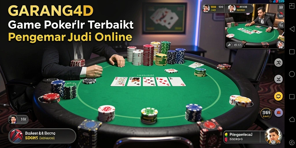 Tangkapan layar GARANG4D menampilkan aksi permainan Poker yang seru.