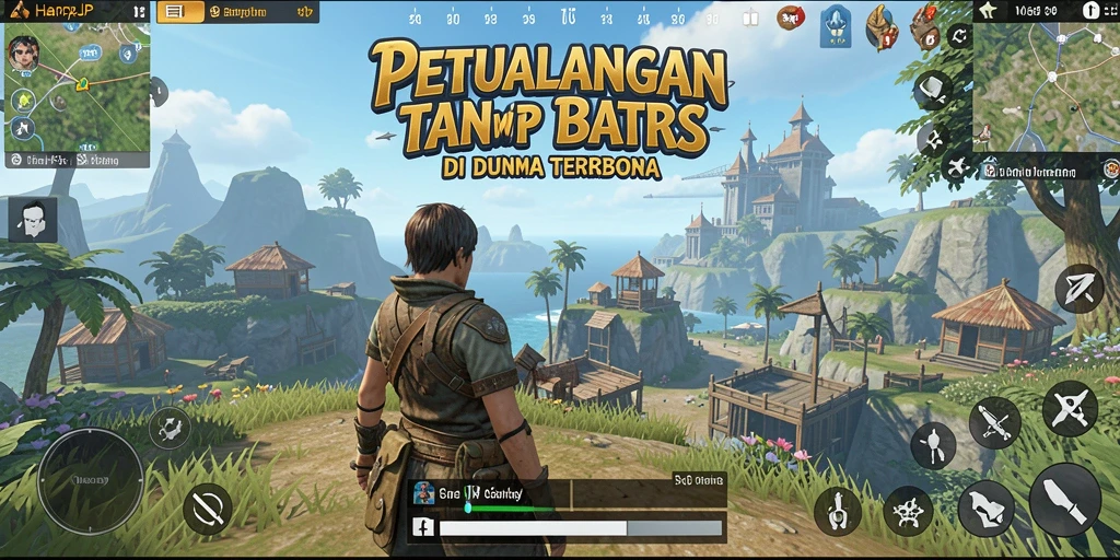 Gameplay seru HARAPJP menampilkan kebebasan eksplorasi dunia terbuka.