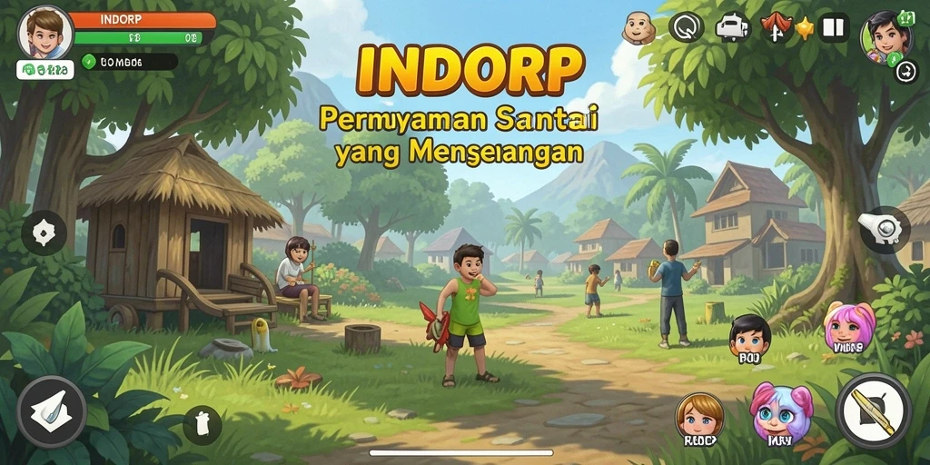 Tangkapan layar INDORP dengan gameplay yang seru dan unik.