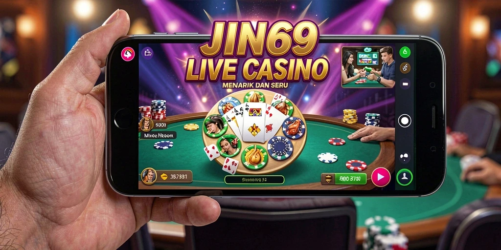 Tampilan gameplay Live Casino yang mendebarkan di JIN69.