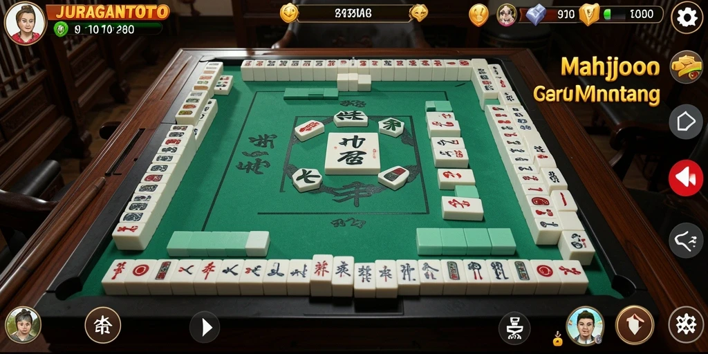 Screenshot JURAGANTOTO yang menunjukkan gameplay menarik Mahjong.