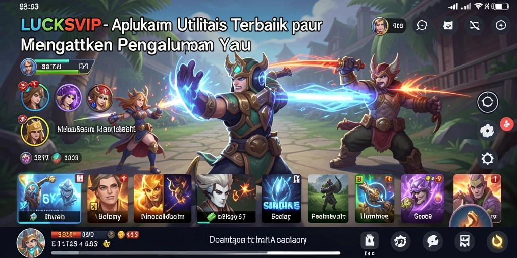 Screenshot utama LUCKSVIP menampilkan antarmuka pengguna yang jelas dan fitur utilitas yang canggih.