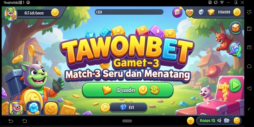 Gameplay seru TAWONBET dengan grafis warna-warni.