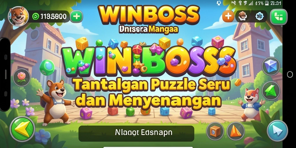 Tampilan gameplay menarik dari WINBOSS dengan tantangan puzzle.